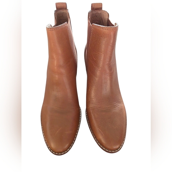 Madewell Regan Brown Leather Ankle Booties Size 7.5 - Picture 3 of 7